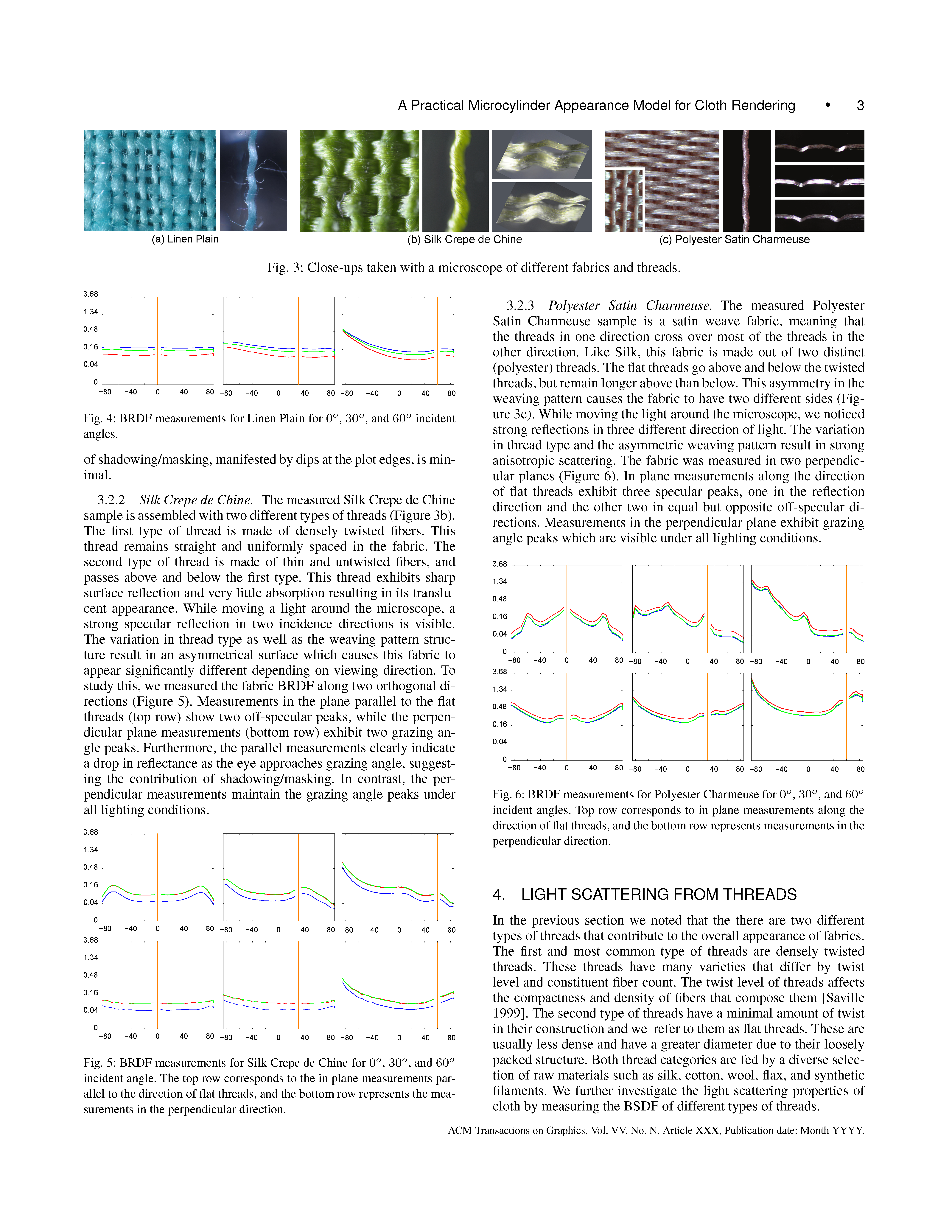 A Practical Microcylinder Appearance Model for Cloth Rendering Page 3