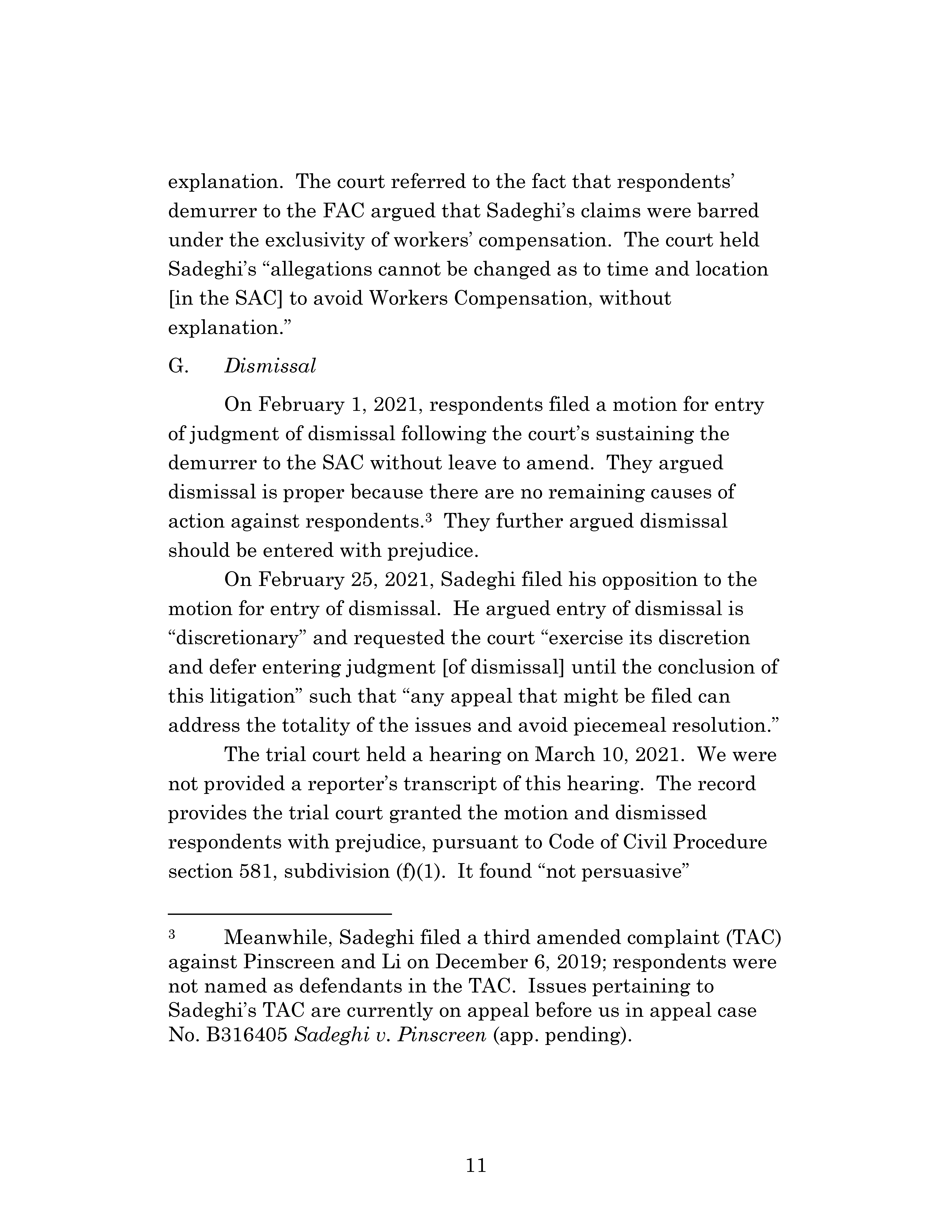 Appellate Court's Opinion Upholding Sadeghi's Claims for Battery and IIED Against Chen, Hu and Kung Page 11