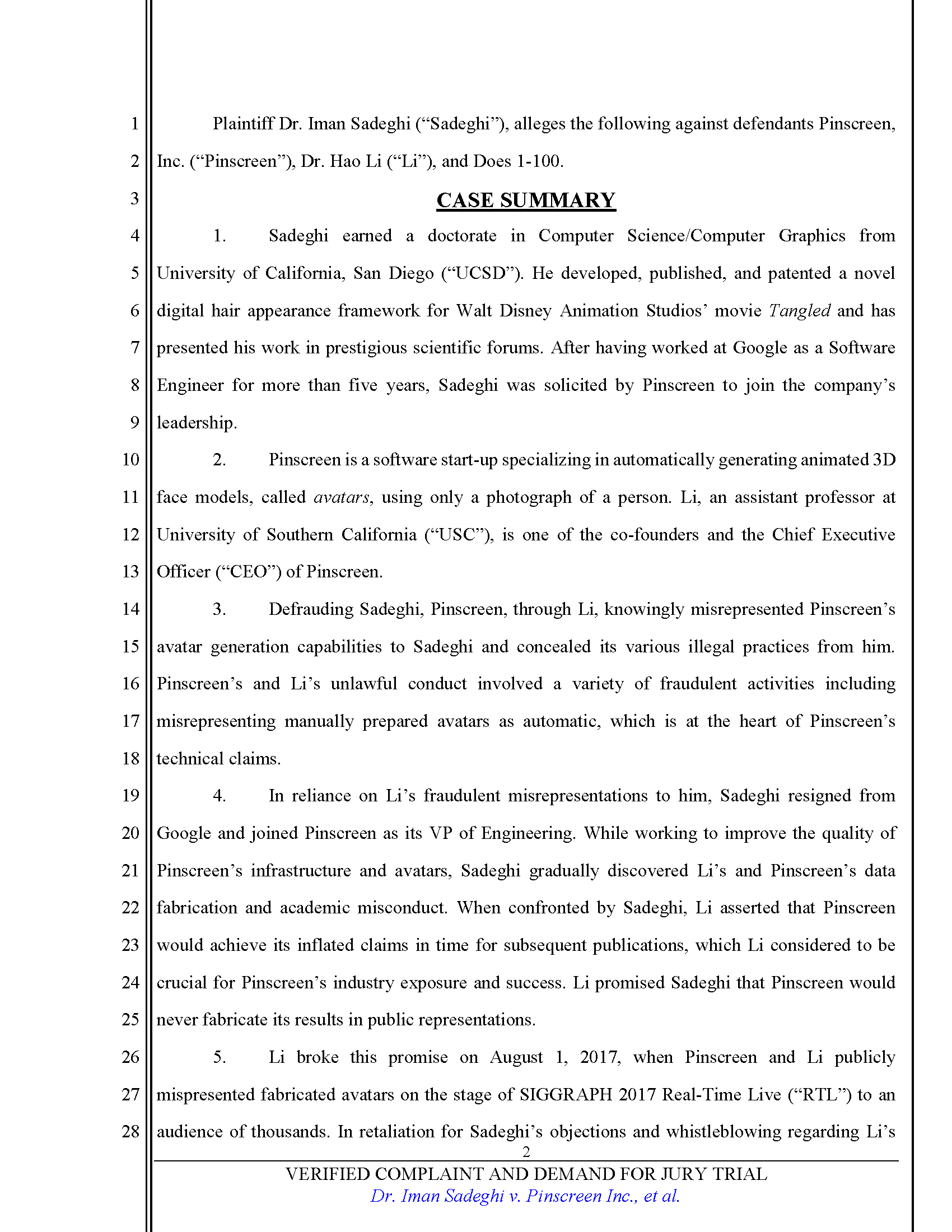 Verified Complaint Page 2