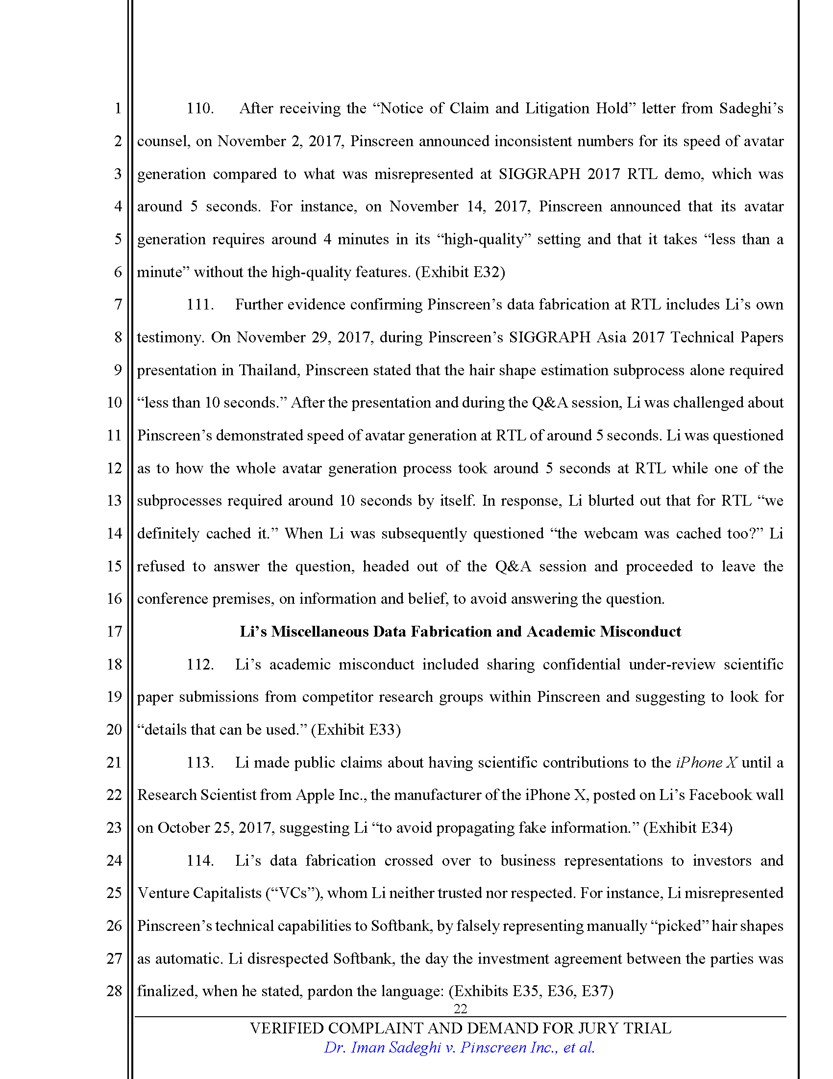 Verified Complaint Page 22