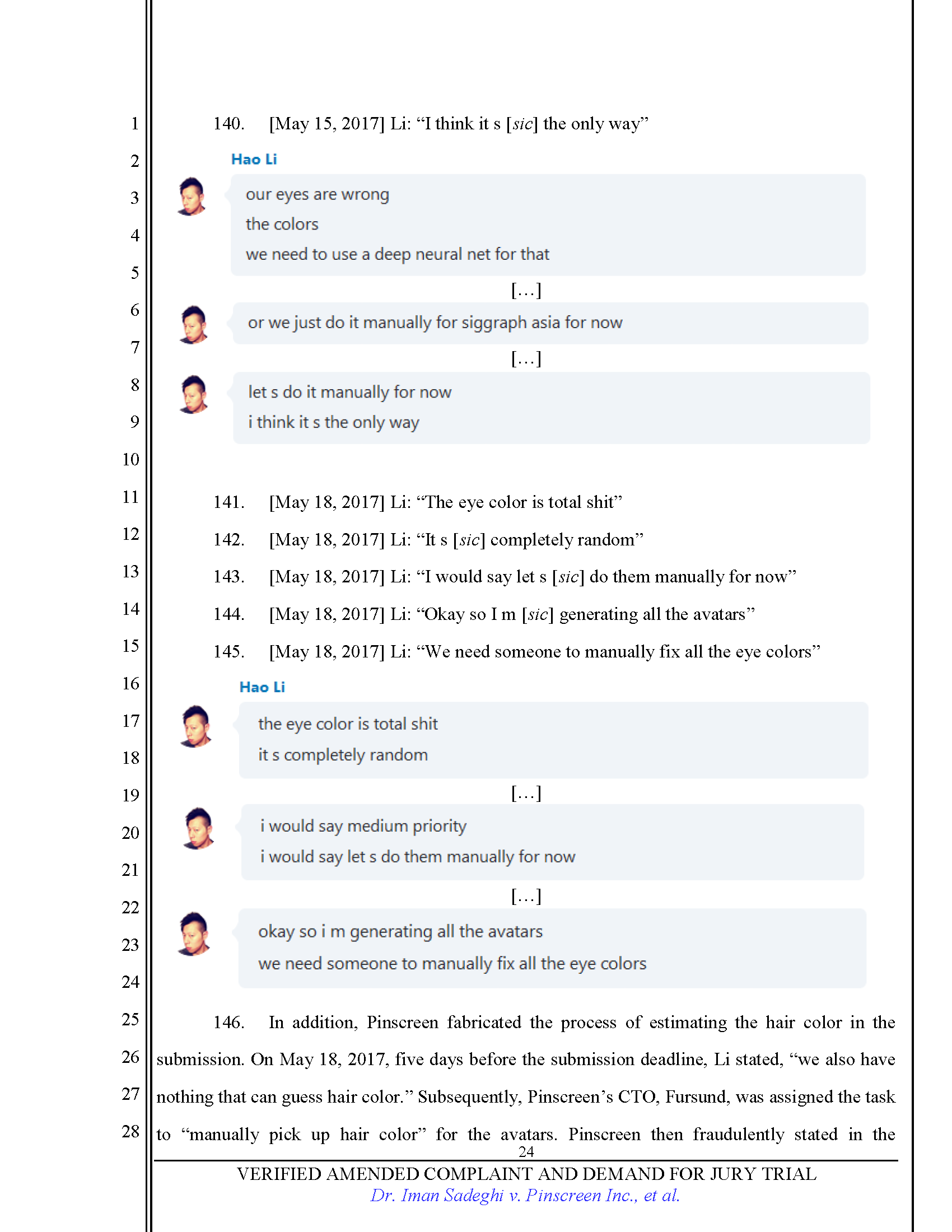 First Amended Complaint (FAC) Page 24