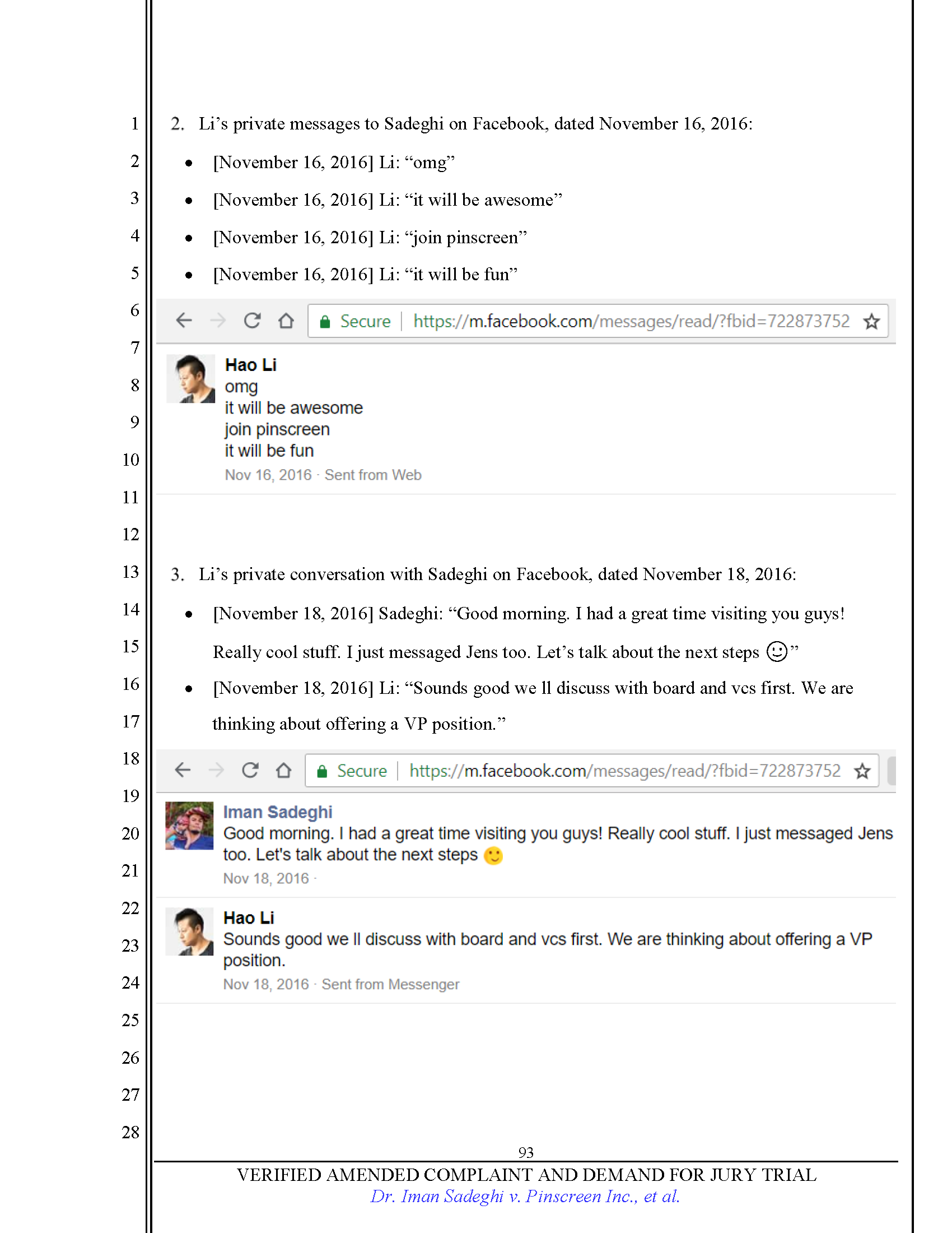 First Amended Complaint (FAC) Page 93
