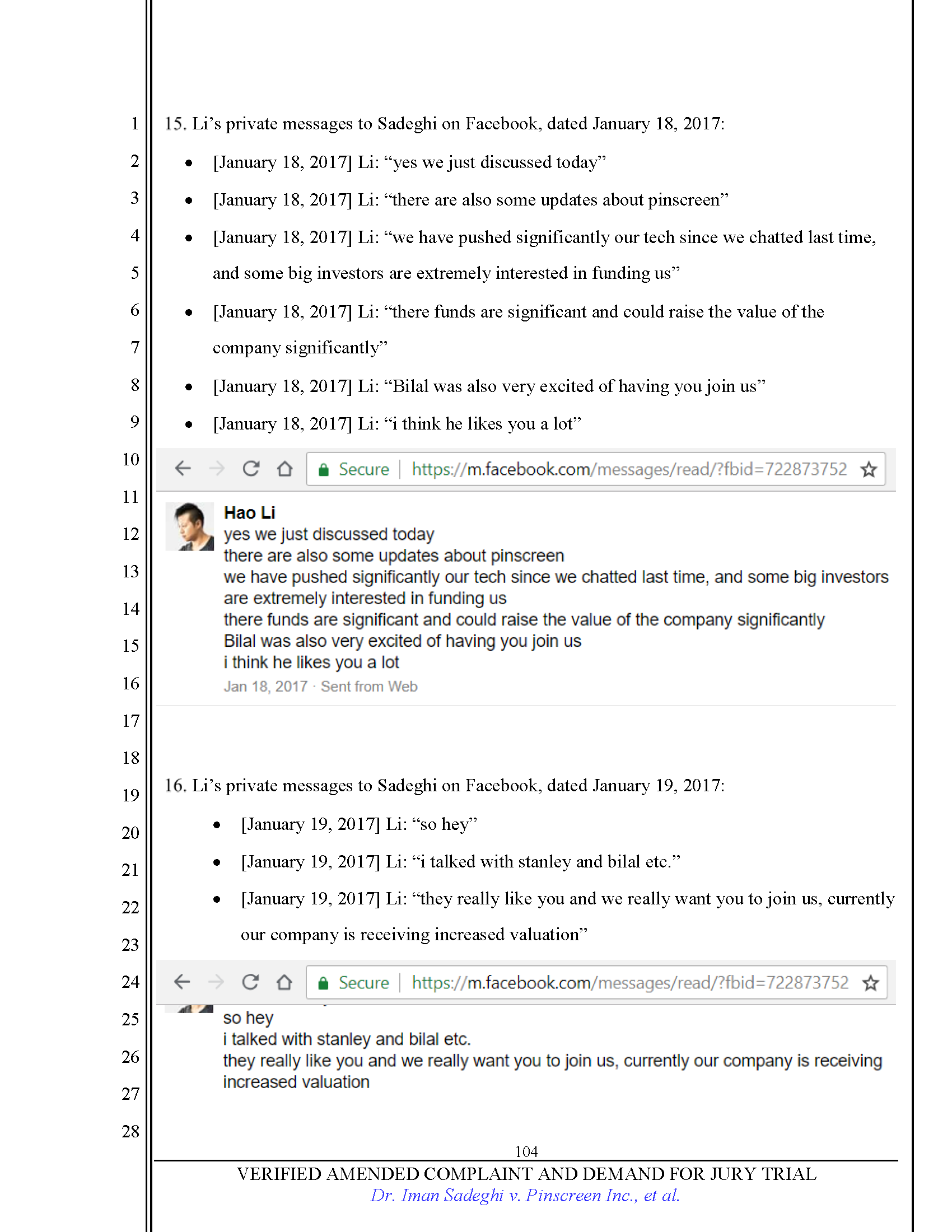 First Amended Complaint (FAC) Page 104