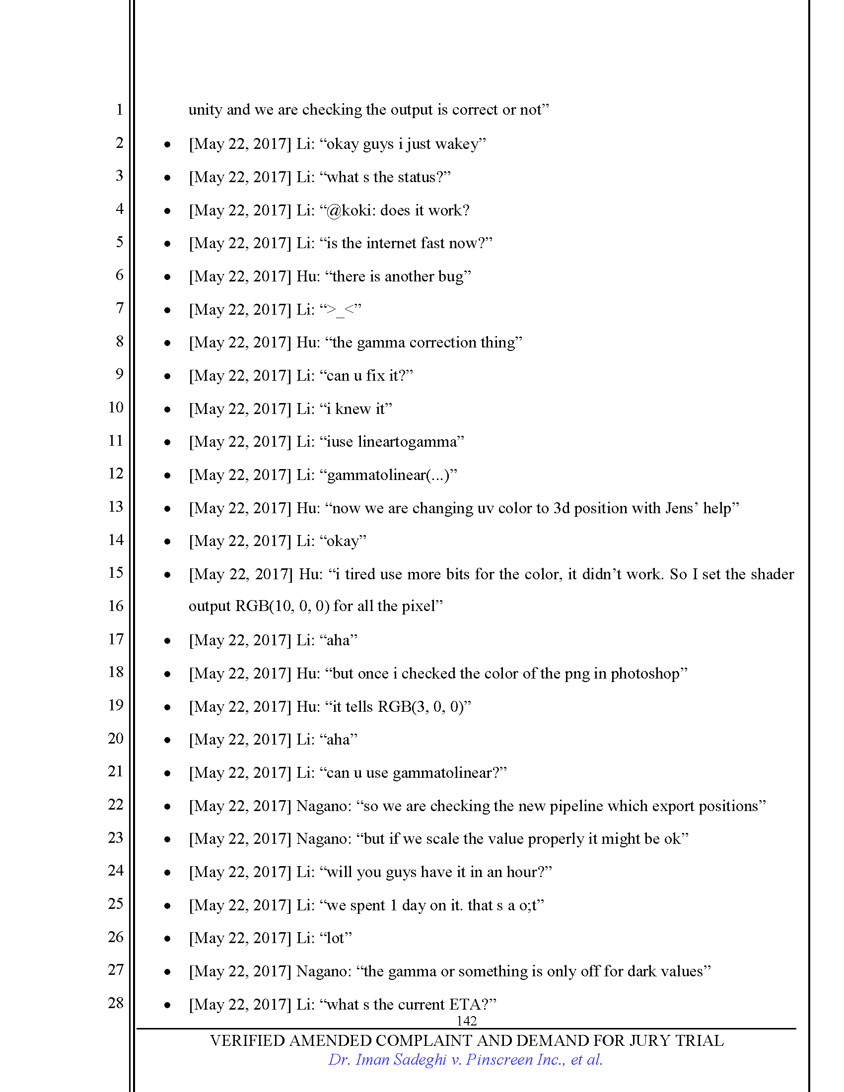 First Amended Complaint (FAC) Page 142