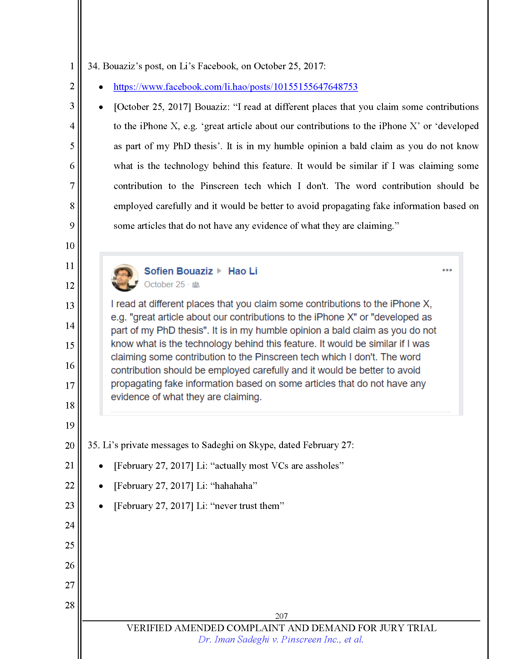 First Amended Complaint (FAC) Page 207