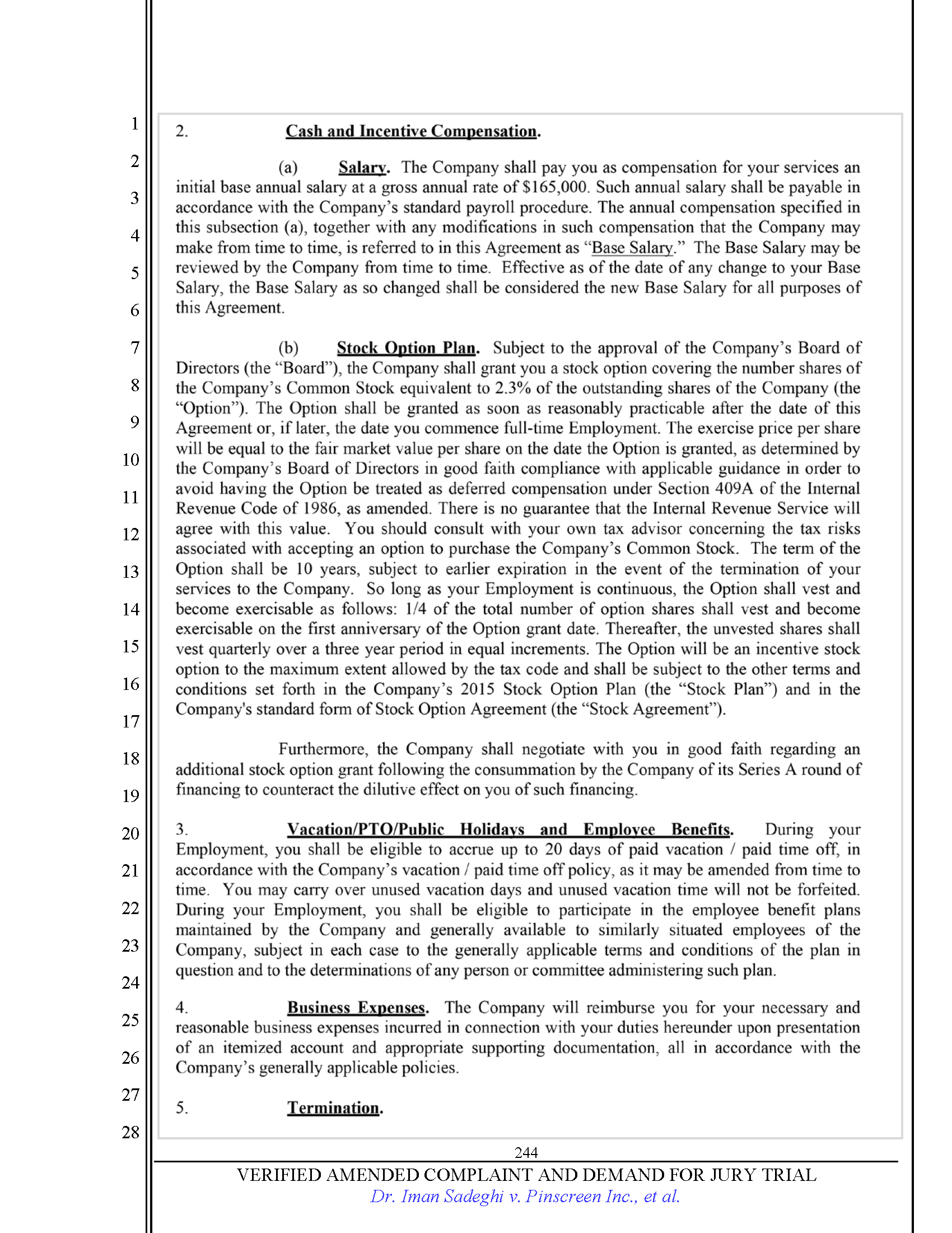 First Amended Complaint (FAC) Page 244