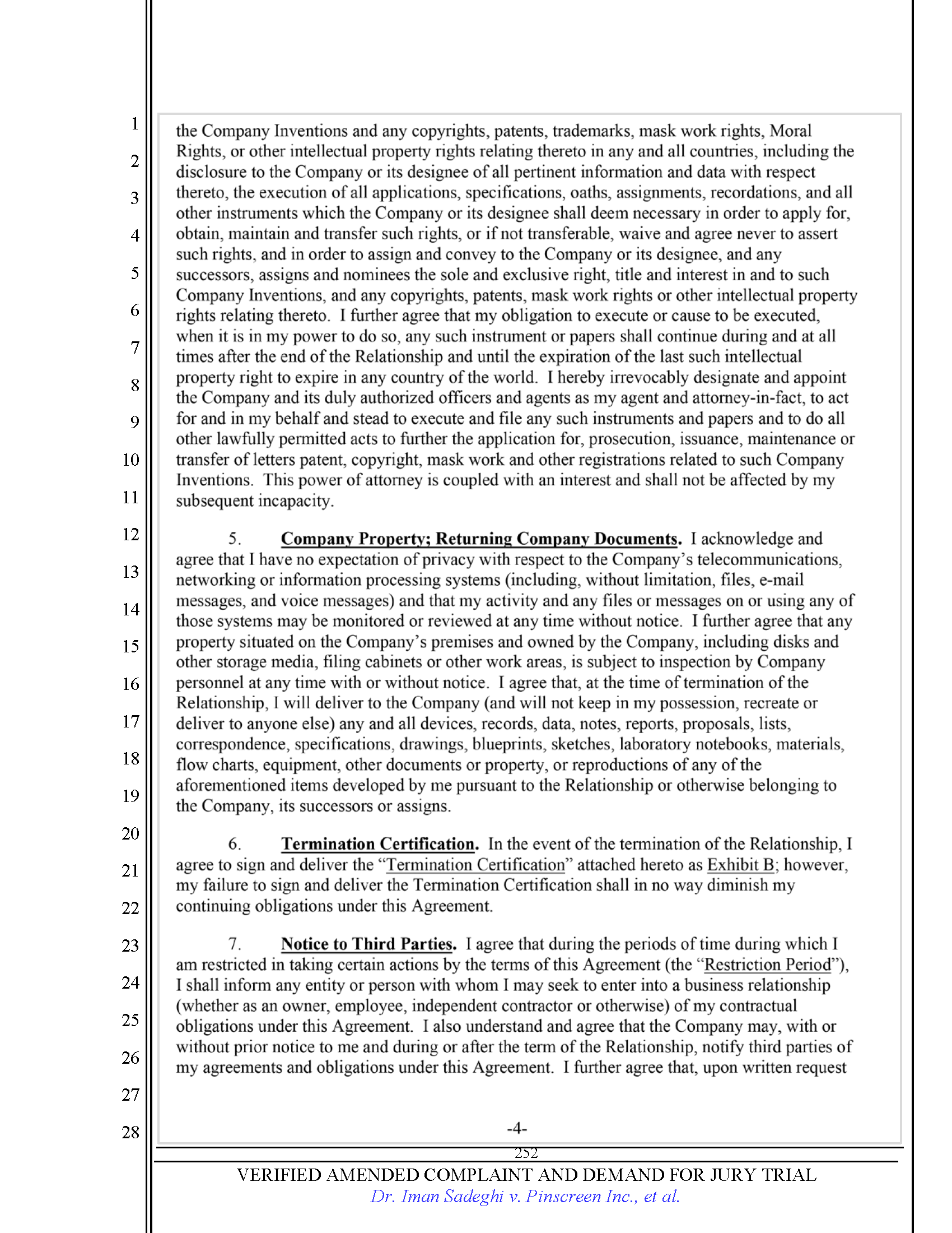 First Amended Complaint (FAC) Page 252