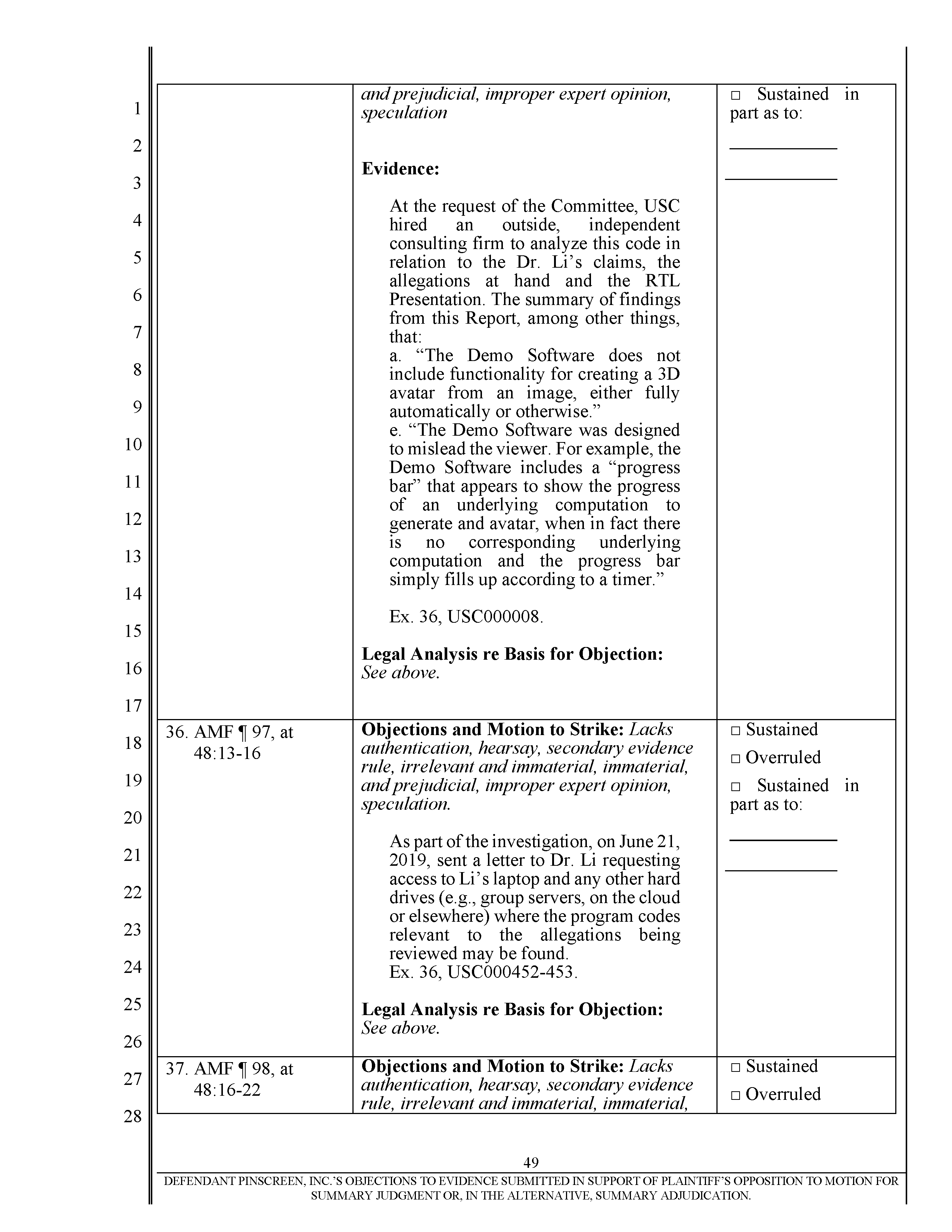 Pinscreen’s Motion to Seal USC’s Investigation of Hao Li’s Scientific Misconduct Page 56