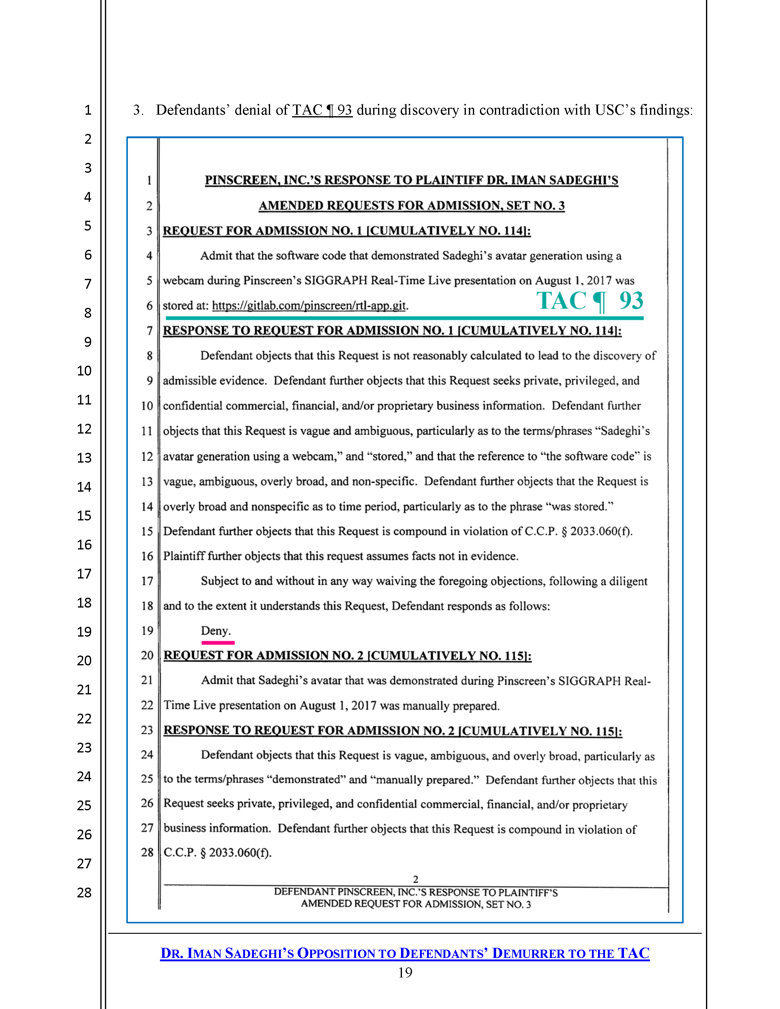 USC's Confirmation of Hao Li's and Pinscreen's Public Deception at ACM SIGGRAPH RTL 2017 Page 4